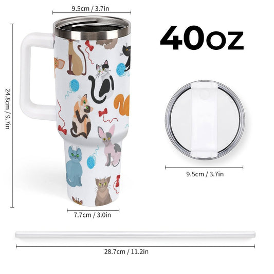 PHDT00250 POD US Local Tumbler 40 oz Large Capacity Car Cup Cat