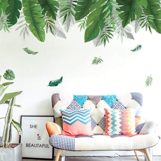 US Local Wall Stickers Nordic Green Plants Ins Wind