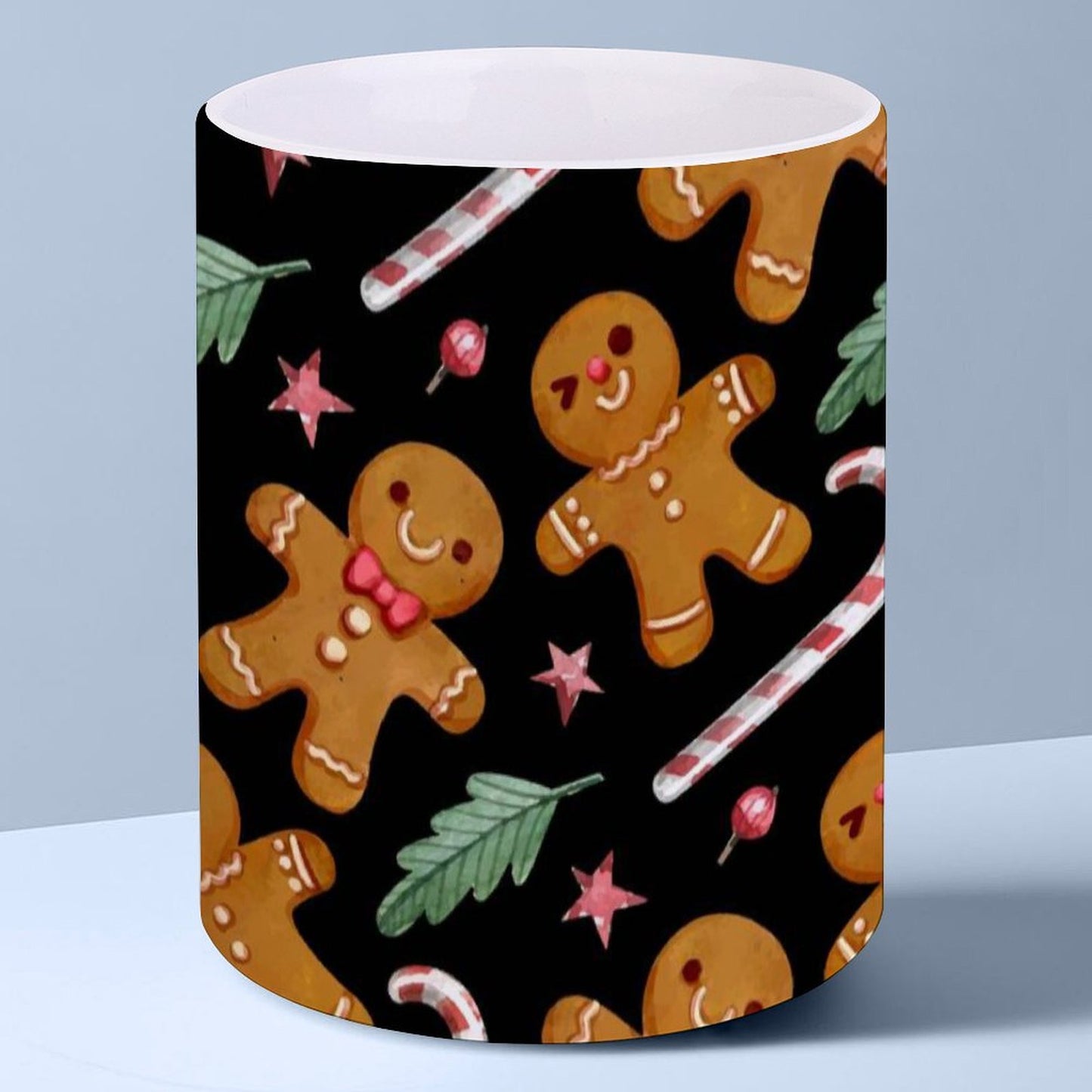 POD US Local White mug with full print, Christmas Gingerbread Man 0072