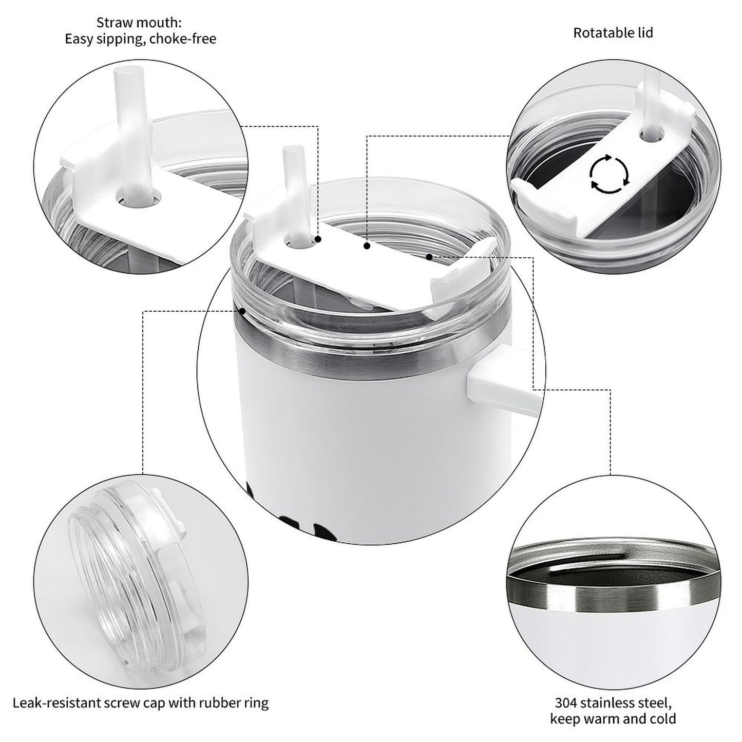 PHDT00021 POD US Local Tumbler 40 oz Large Capacity Car Cup Christmas