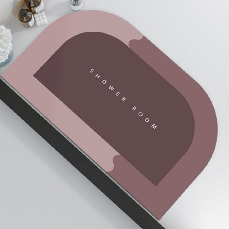 Bathroom Absorbent Rug Mat Rubber Quick-drying