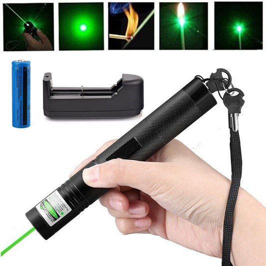 US Local 9900Mile Strong Green Laser Pointer Pen Light Visible Beam Lazer AAA Torch 532nm USB Rechargeable Flashlight
