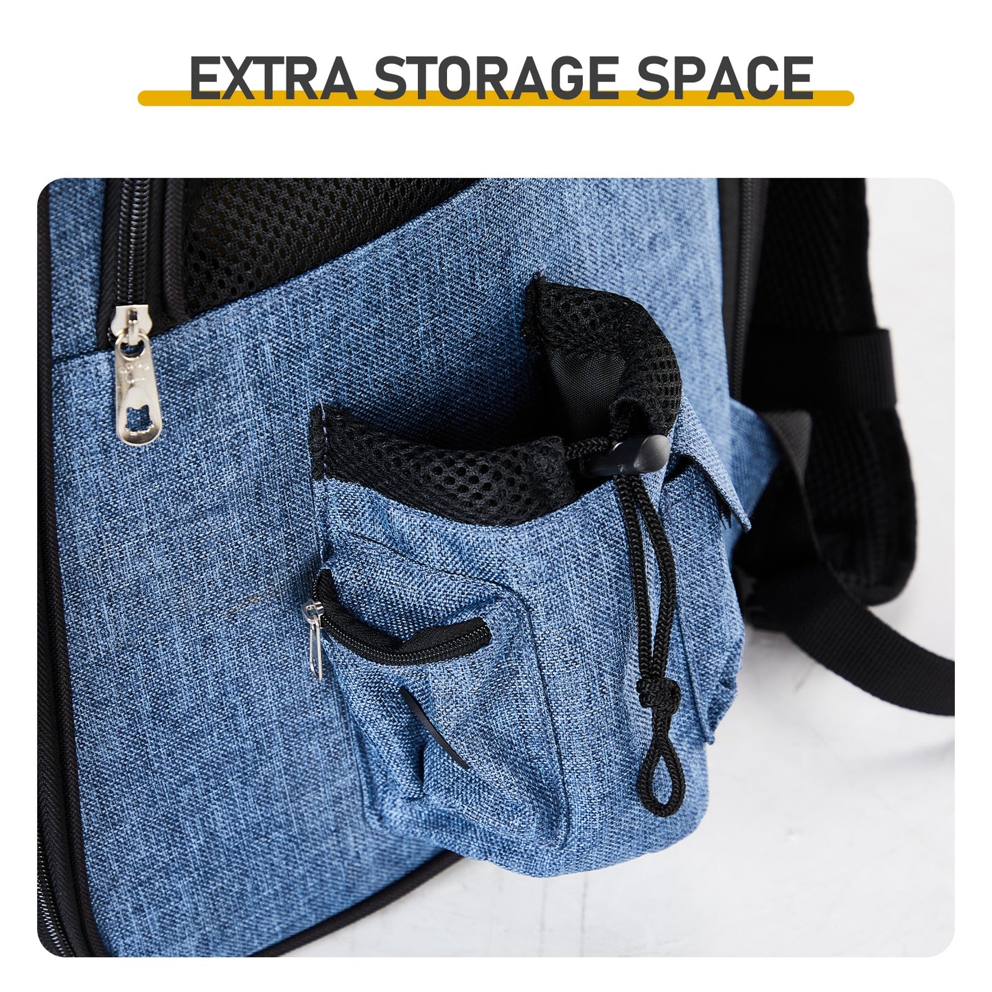 US Local Pet Carrier Backpack, Expandable Cat Dog Carrier With Back Extension, Breathable Mesh Travel Backpack For Small Dogs Cats, Soft-Sided Pet Backpack Holds Up To 26 Lbs