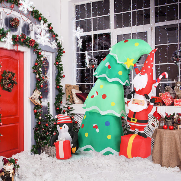 US Local 6ft 8 LED Lights Christmas Inflatable Decoration