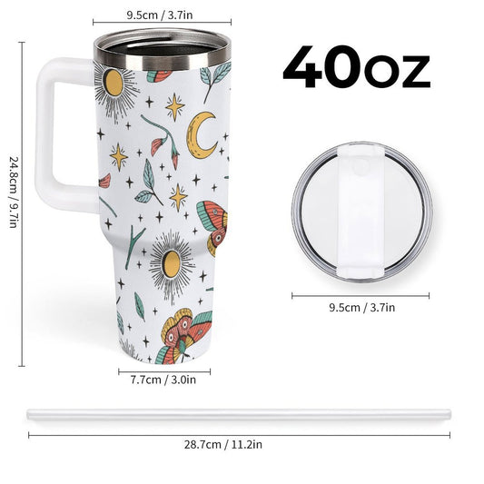 PHDT00483 POD US Local Tumbler 40oz Large Capacity Car Cup Color, Butterfly, Style