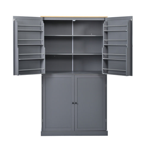 US Local 40.2x20x71.3 Inches Tall Freestanding Kitchen Pantry Large Cabinet Storage Cabinet Unavailable Platforms- Welfel