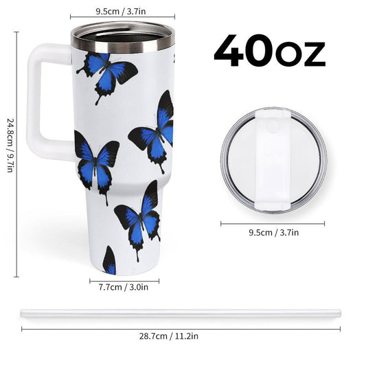 PHDT00488 POD US Local Tumbler 40oz Large Capacity Car Cup Butterfly