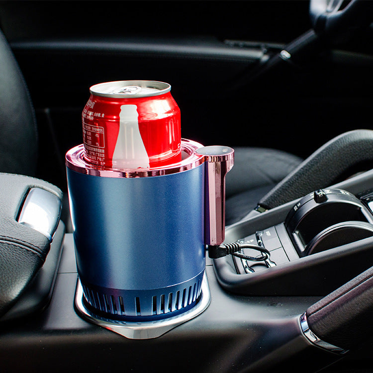 USA Local 2 In1 Car Heating Cooling Cup 12V Smart Car Cup Holder Digital Temperature Display Drink Cup Warmer Cooler Mini Car Refrigerator
