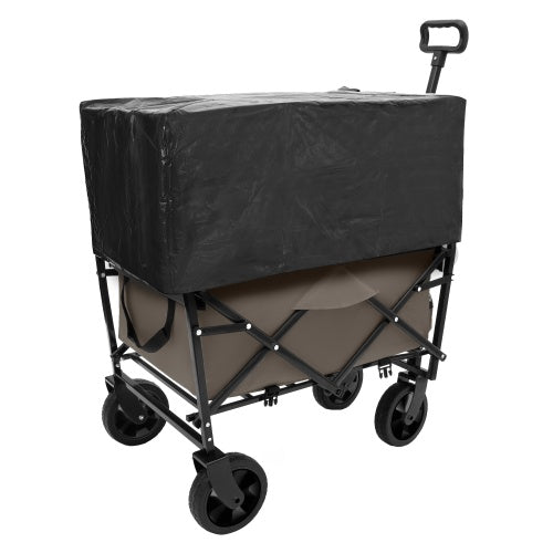 Minimeetall Multi-use Bag,Collapsible Foldable Wagon Cart Beach Wagon Heavy Duty Utility Cart Utility Wagon Grocery Cart For For Camping 3pcs Plastic Liner Bag Cover , Olive Green