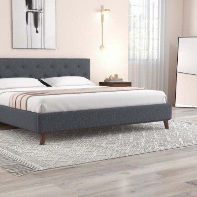 US Local Graceville King Fabric Platform Bed