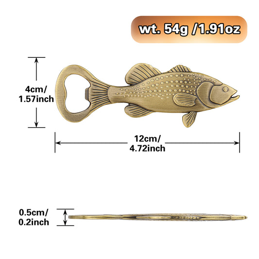 US Local Creative Sea Bass Bottle Opener With Velvet Bag , Exclusive Gift For Fishing Enthusiasts, Bar Tool For Beer Enthusiasts, Ideal For Home And Bar Use, Novel Bar Accessories For Opening Beer
