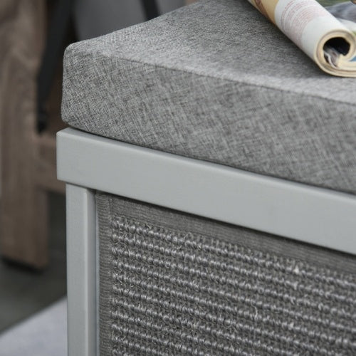 UK Local PawHut Cat House Bed Kitten Cave Cube Indoor For Small Pet With Removable Sisal Scratching Pads Soft Cushions, 41x30x36 Cm, Grey