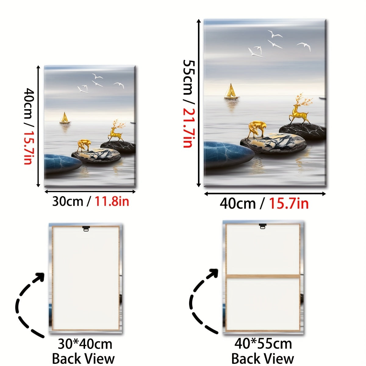 US Local Framed Oil Paintings And Posters, Ready To Hang, Featuring Lakes, Abstract Animals, And Landscapes For Home Decoration, Marble, Wall Art, Room Decor, And Home Wall Decoration. High-definition Printing