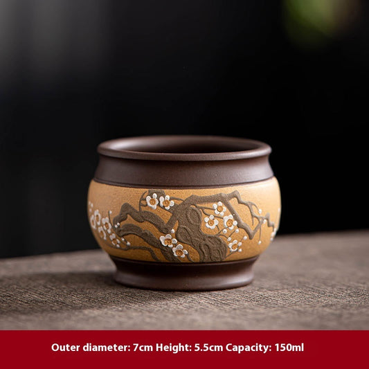 Yixing Purple Sand Pile Painting Personal Cup