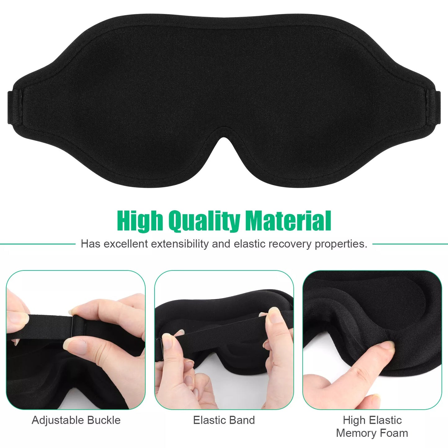 US Local 3D Travel Silk Eye Mask Sleeping Soft Padded Shade Cover Rest Relax Blindfold Men Women Night Sleeping Mask Cover Eye