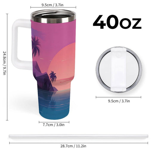 PHDT00535 POD US Local Tumbler 40oz Large Capacity Car Cup Island, Dusk