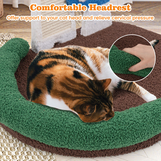 US Local Mushroom Cat Bed Cat Claw Scratcher With Wide Bed And Sisal Scratch Panel