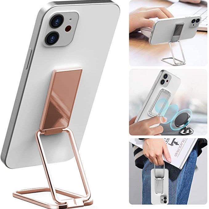 USA Local Foldable Mobile Phone Holder Ring Buckle Retractable Desktop CellPhone Stand Car Magnetic Bracket Office Accessories