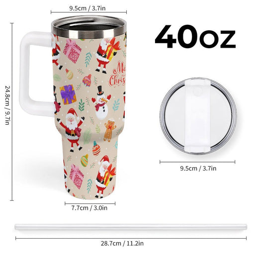 POD US Local Tumbler 40 oz Large Capacity Car Cup Christmas Santa, Gifts