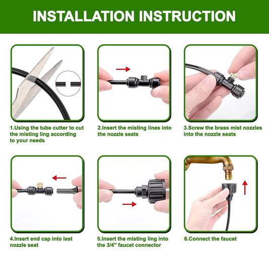 UK Local Misters For Outside Patio Outdoor Misting Cooling System For Patio Garden Greenhouse Trampoline