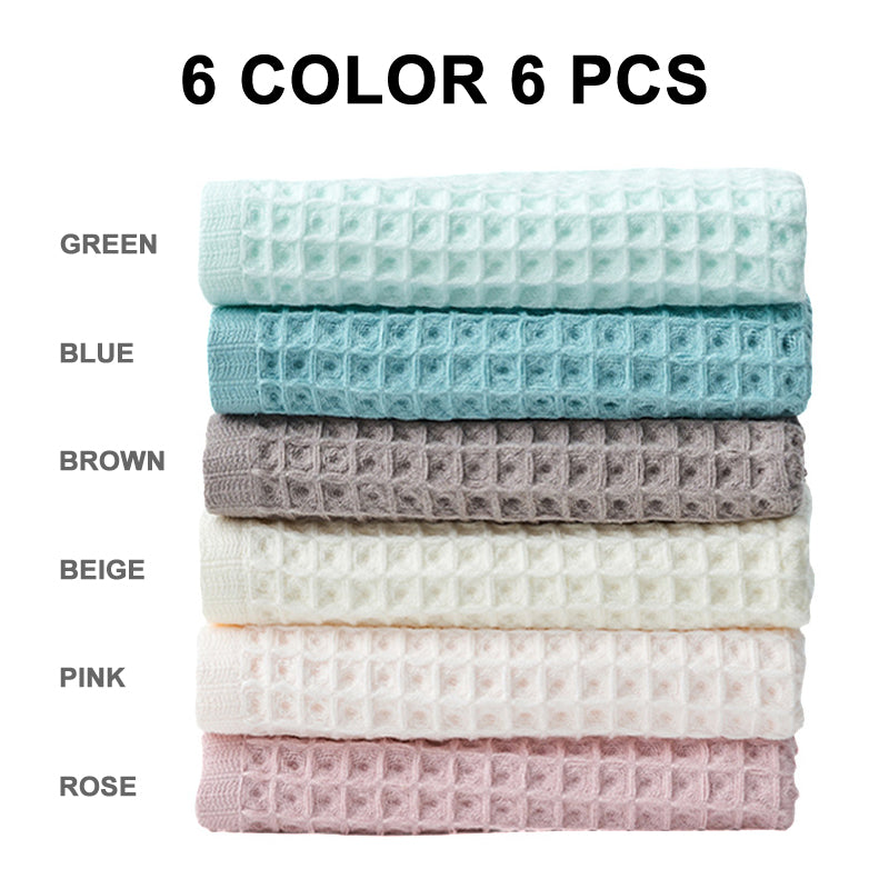 HE0001 40s combed cotton waffle face towel 6 Color FT