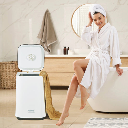 US Local VEVOR Towel Warmer 20L, Towel Warmer Bucket With 24h Delay Timer, 20 40 60 Min Auto Shut Off, Child Lock, LED Screen & U-Shaped Light, Large Towel Warmer For Bathroom, Spa, Bathrobe, Blanket & Pajama