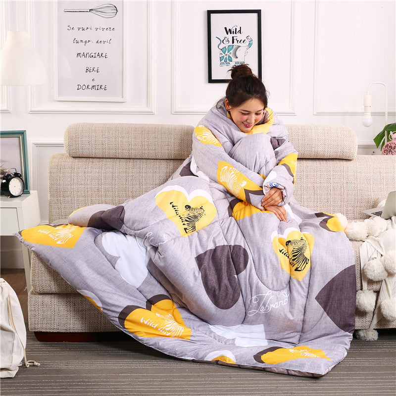 US Local Winter Lazy Quilt with Sleeves