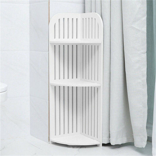 UK Local 3 Tier Corner Bath Shelf Shower Caddy Storage Rack Unit Organiser Stand White UK