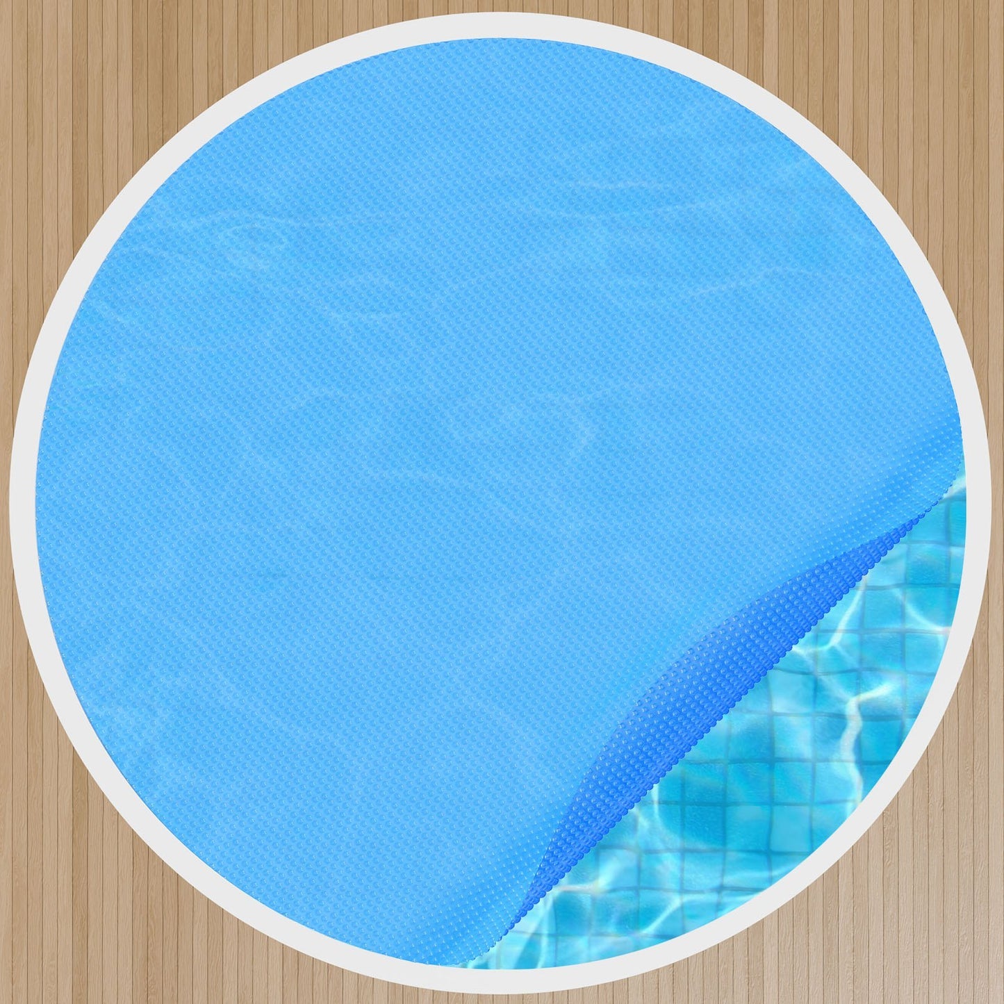 US Local VEVOR Solar Pool Cover, 10 Ft Round Solar Blanket For Pools, Inground Above Ground Swimming Pool Solar Cover, 15 Mil Solar Covers Blue