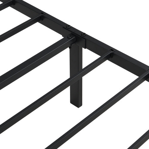 UK Local Metal Bed, Iron Bed, 3ft Single Bed 90x190cm, With Multi Color LED Strip Lights And Charging Port 2 A Type And 1 C Type, With Storage Space, Black Wood Color