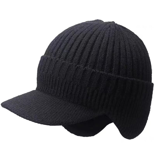 Warm Ear Protection Hat Men's Thickened Woolen Cap