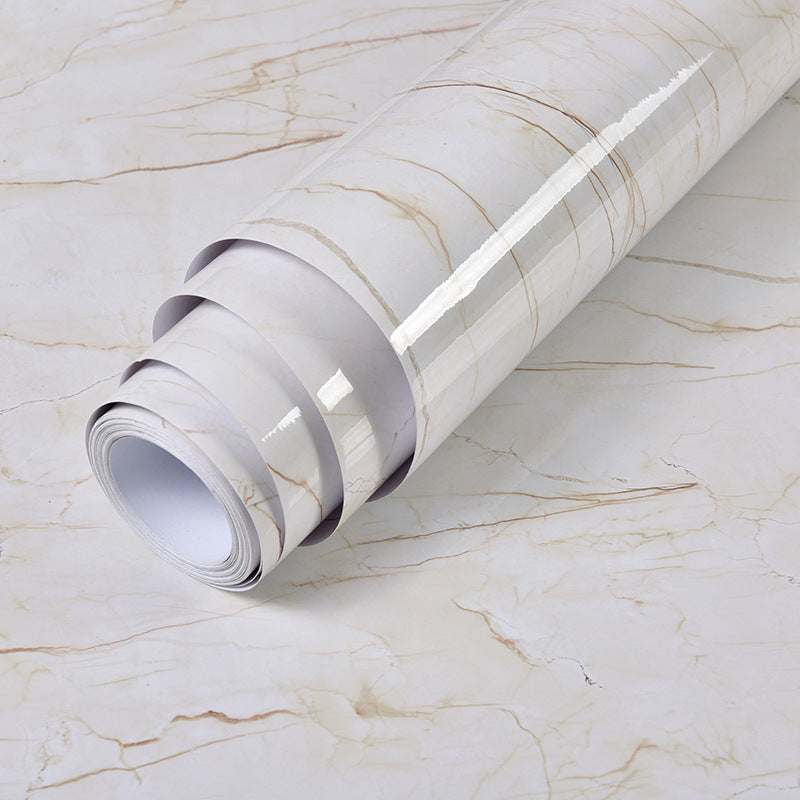 USA Local Imitation Marble Pattern Waterproof And High Temperature Resistant Kitchen Furniture Renovation Wallpaper