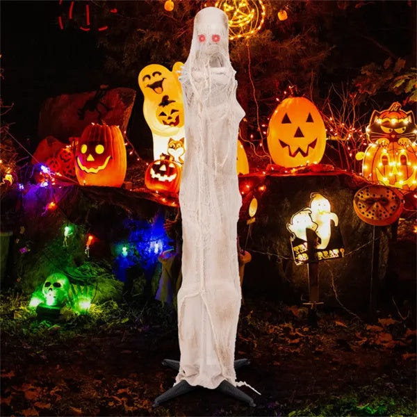 6FT Halloween Decorations With LED Red Glow Eyes