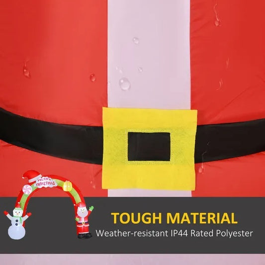 CA Local 10FT Christmas Inflatable Archway, Outdoor Xmas Blow Up Santa Claus And Snowman Arch With Built-in LED Lights For Yard