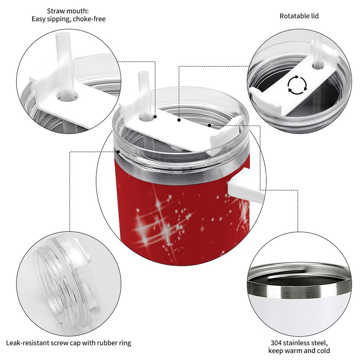 PHDT00089 POD US Local Tumbler 40 oz Large Capacity Car Cup Christmas, Dreams Come True