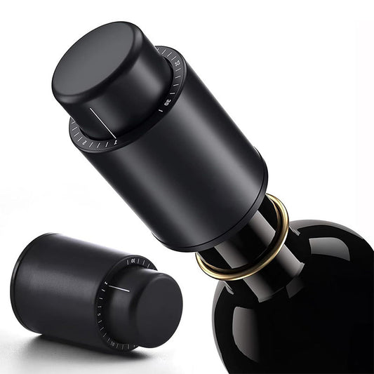 Cross-border Source Push-type Cork Vacuum Stopper With Scale Integrated Wine Stopper