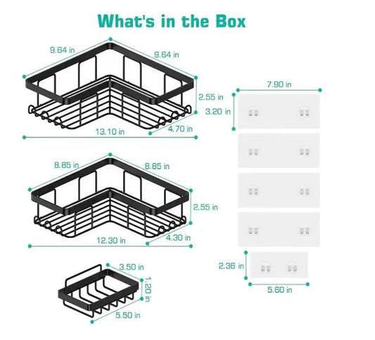 UK Local Two-piece Shower Storage Rack