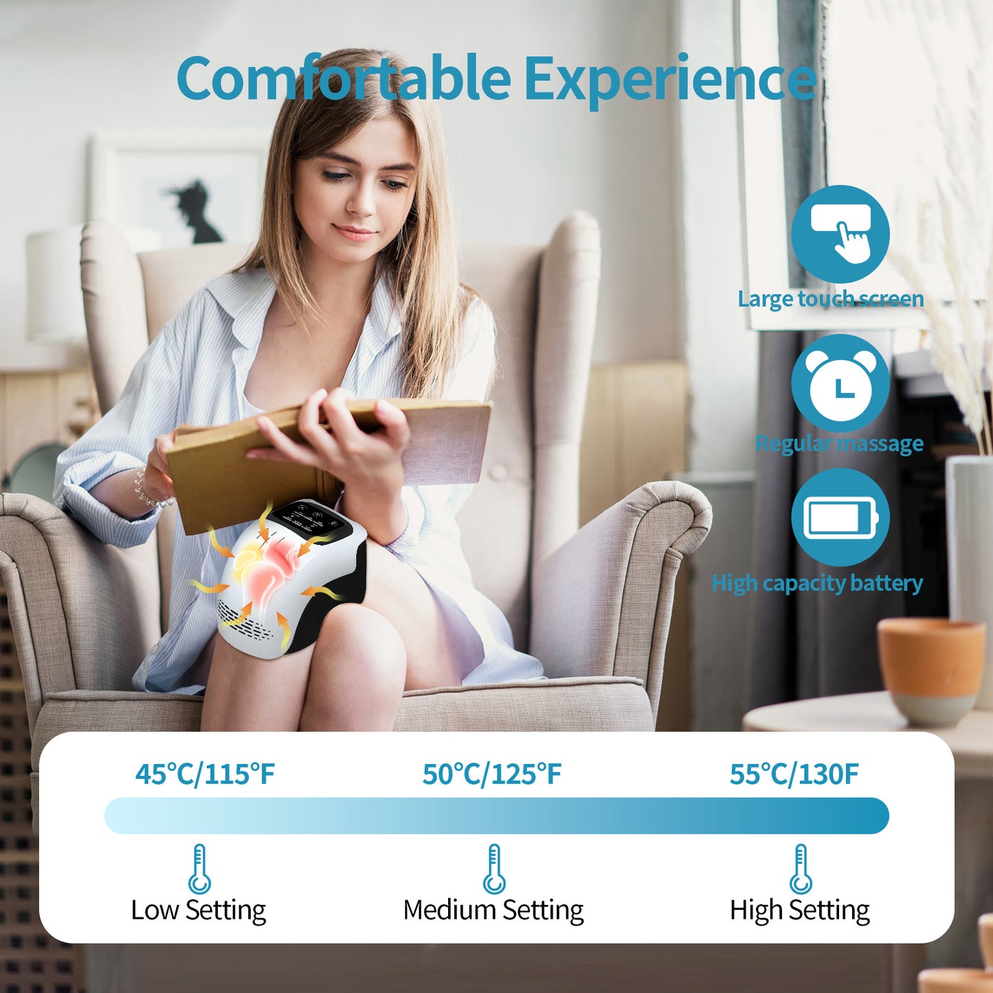 USA Local Intelligent Knee Massager Electric Knee Physiotherapy