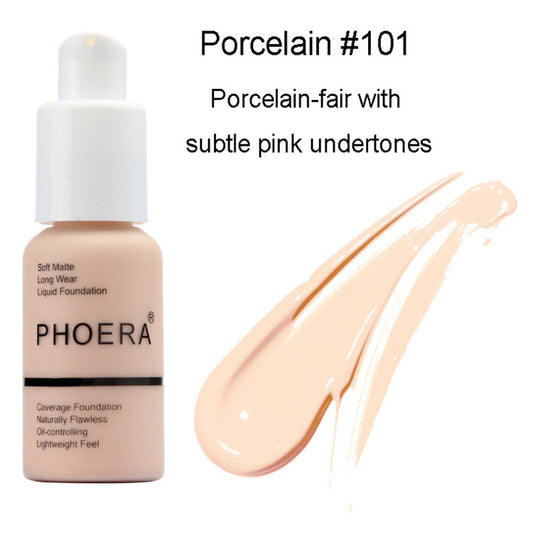 US Local Explosive Press Type Oil Control Natural Color Matte Concealer Foundation Cream