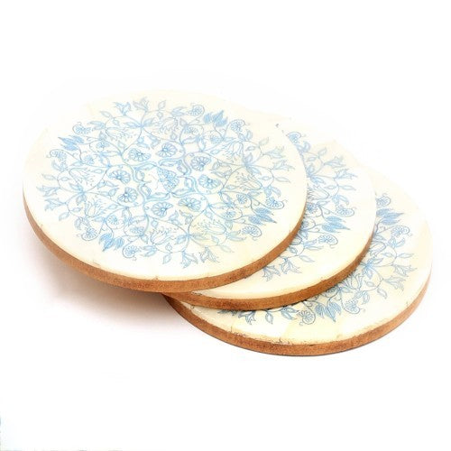 Resin Coaster Set-Dia, Set Of 4