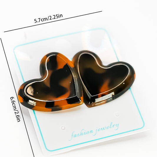 US Local Vintage Heart Earrings-1423