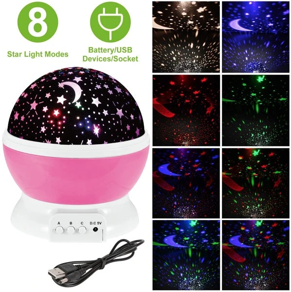 US Local LED Star Sky Projector Night Light Kids Rotating Starry Night Lamp