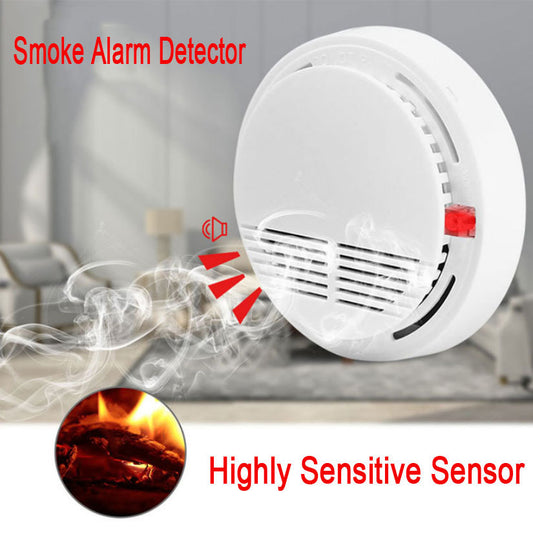 US Local Smoke Alarm Detector Fire Gas Alarm Detector With Battery Photoelectric Sensor Alert Warning
