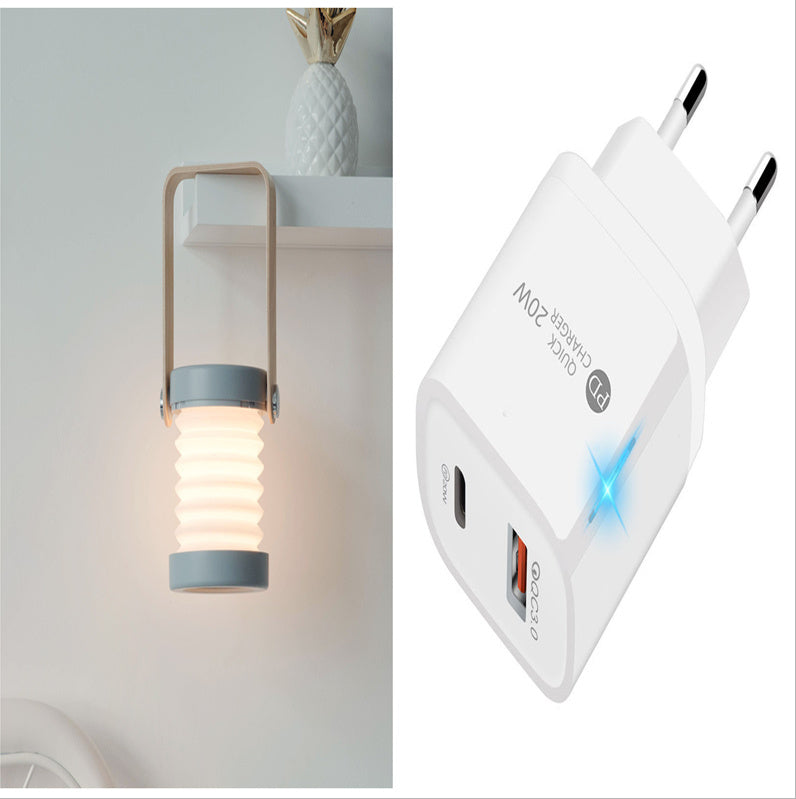 USA Local Foldable Touch Dimmable Reading LED Night Light Portable Lantern Lamp USB Rechargeable For Home Decor