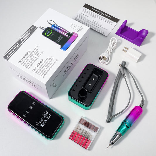 US Local Cordless Nail Drill 45000 RPM, Rechargeable Electric Nail File Kit For Acrylic Gel Polishing Removing, Nail Drill Kit With Bits & Base, Portable Nail E-File Machine For Manicure Pedicure Salon