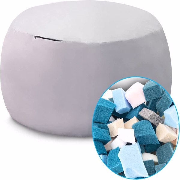 USA Local Bag Chair Coverit Was Only A Cover, Not A Full Bean BagChair Cushion, Big Round Soft Fluffy PV Velvet Sofa Bed Cover, Living Room Furniture, Lazy Sofa Bed Cover,6ft Dark Grey