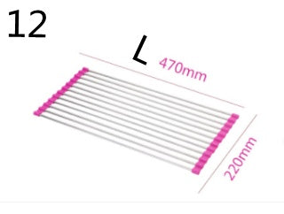 US Local Folding Kitchen Drain Sink Rack Stainless Steel