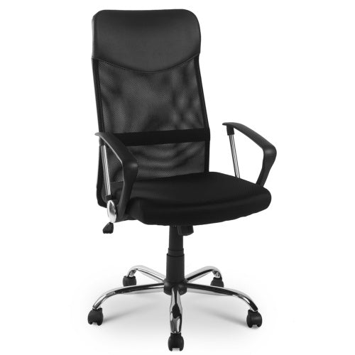 UK Local Mesh High Back Executive Multicolour Adjustable Swivel Office Chair, Recline, Mesh Seat Black