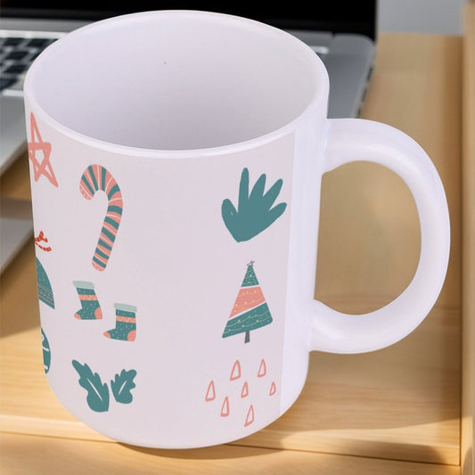 POD US Local White mug with full print, Christmas Sugar Candy 0099