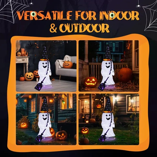 4ft Ghost Lighted Outdoor Halloween Decorations